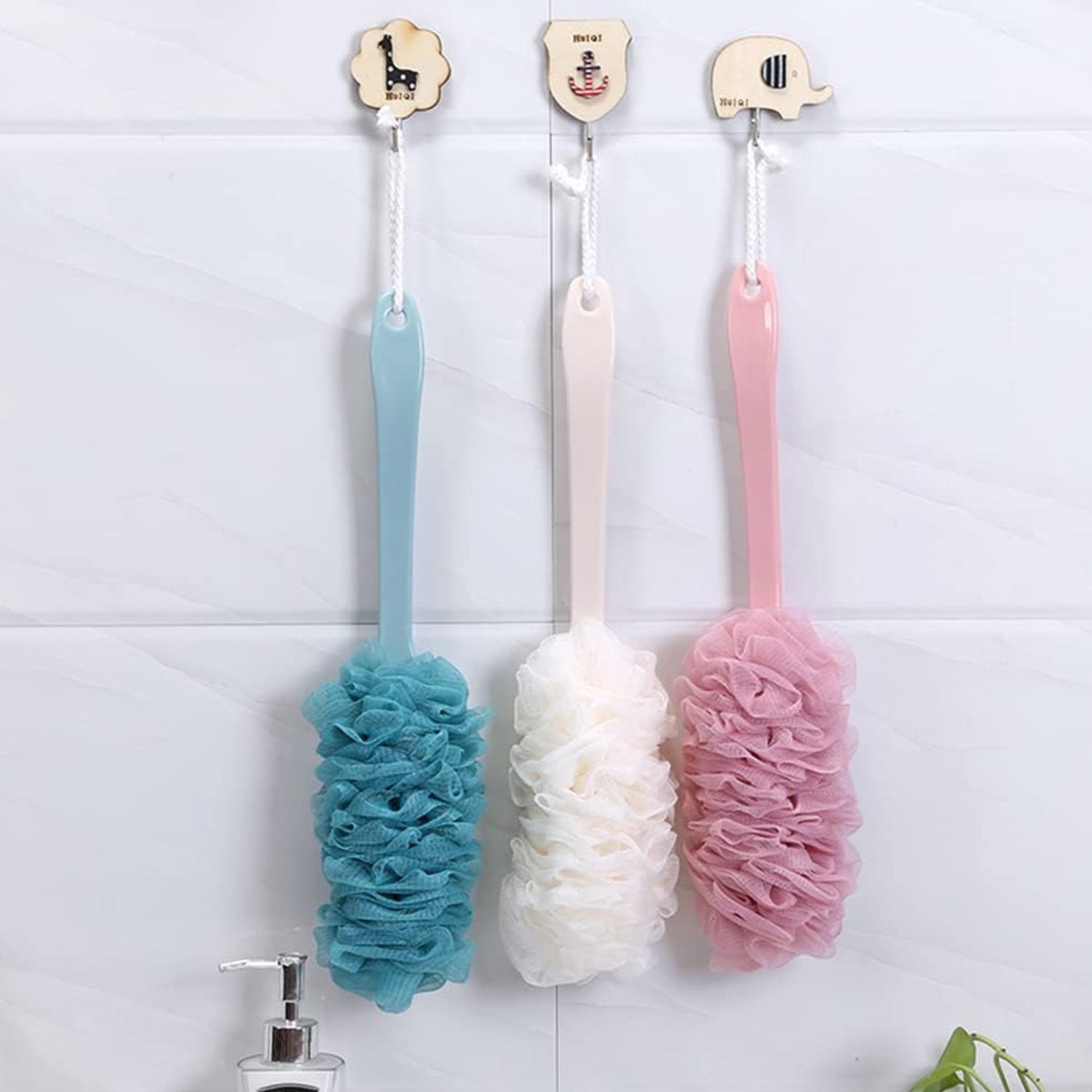 6702 Loofah Back Scrubber for Shower, Long Handle Bath Sponge Shower Brush, Soft Nylon Mesh Back Cleaner Washer, Body Bath Brush for Women and Men, Bathroom Shower Accessories DeoDap 6702 Loofah Back Scrubber for Shower, Long Handle Bath Sponge Shower Brush, Soft Nylon Mesh Back Cleaner Washer, Body Bath Brush for Women and Men, Bathroom Shower Accessories DeoDap
